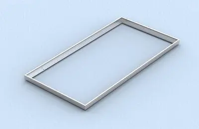 Sandblasted anodized silver aluminum solar panel frame profile