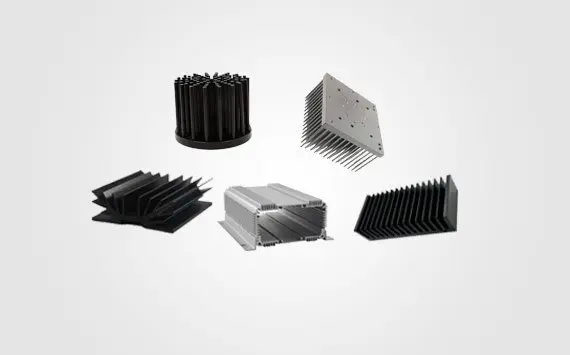 Large scale industrial aluminum heat sink for power inverters