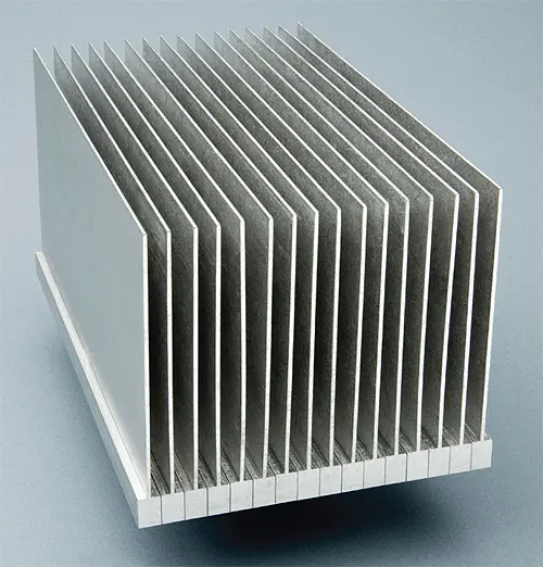 Large scale industrial aluminum heat sink for power inverters