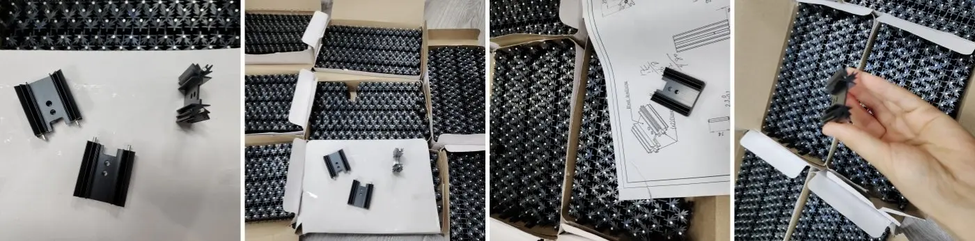 Standard comb shaped aluminum heat sink profile stock